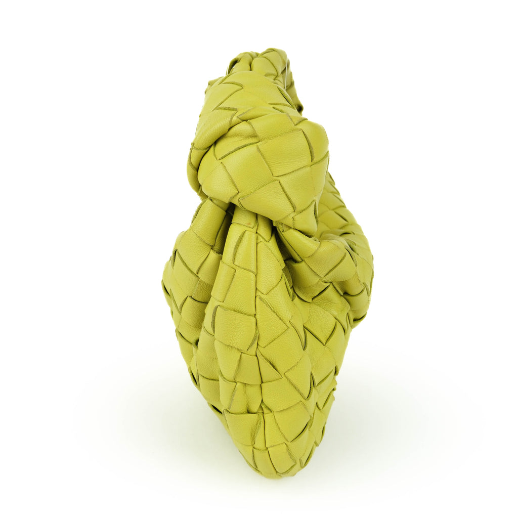 Bottega Veneta Mini Jodie Bag 72750 Intrecciato Leather Handbag Yellow-Green