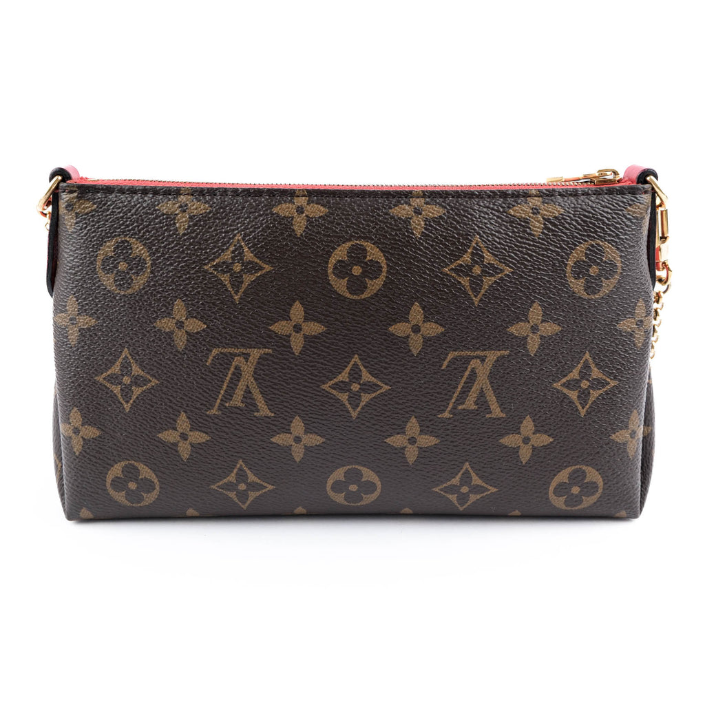 Louis Vuitton Pallas Clutch Monogram Crossbody and Shoulder Bag