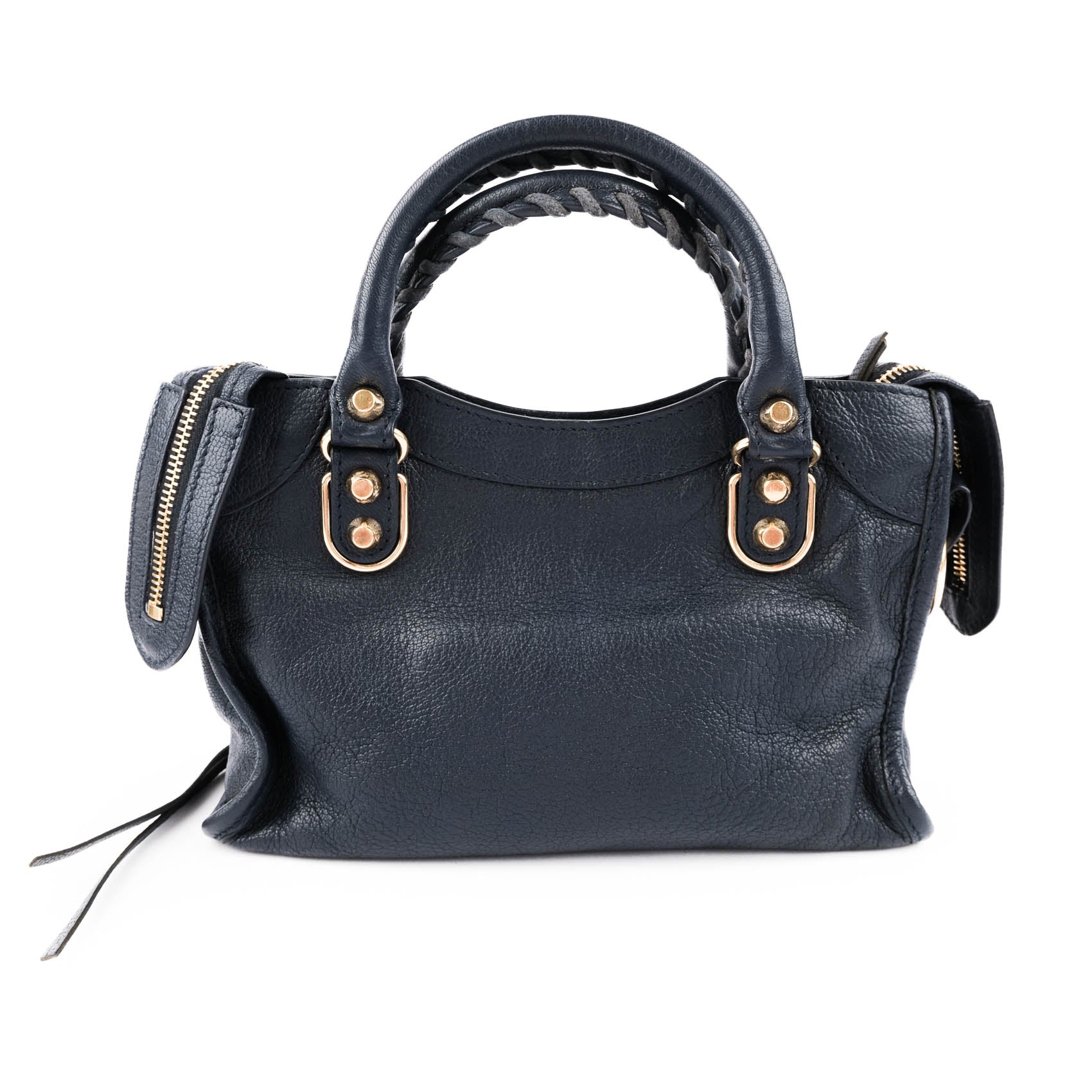 Balenciaga Classic City Mini Navy Leather Shoulder Mini City Crossbody Bag 309544