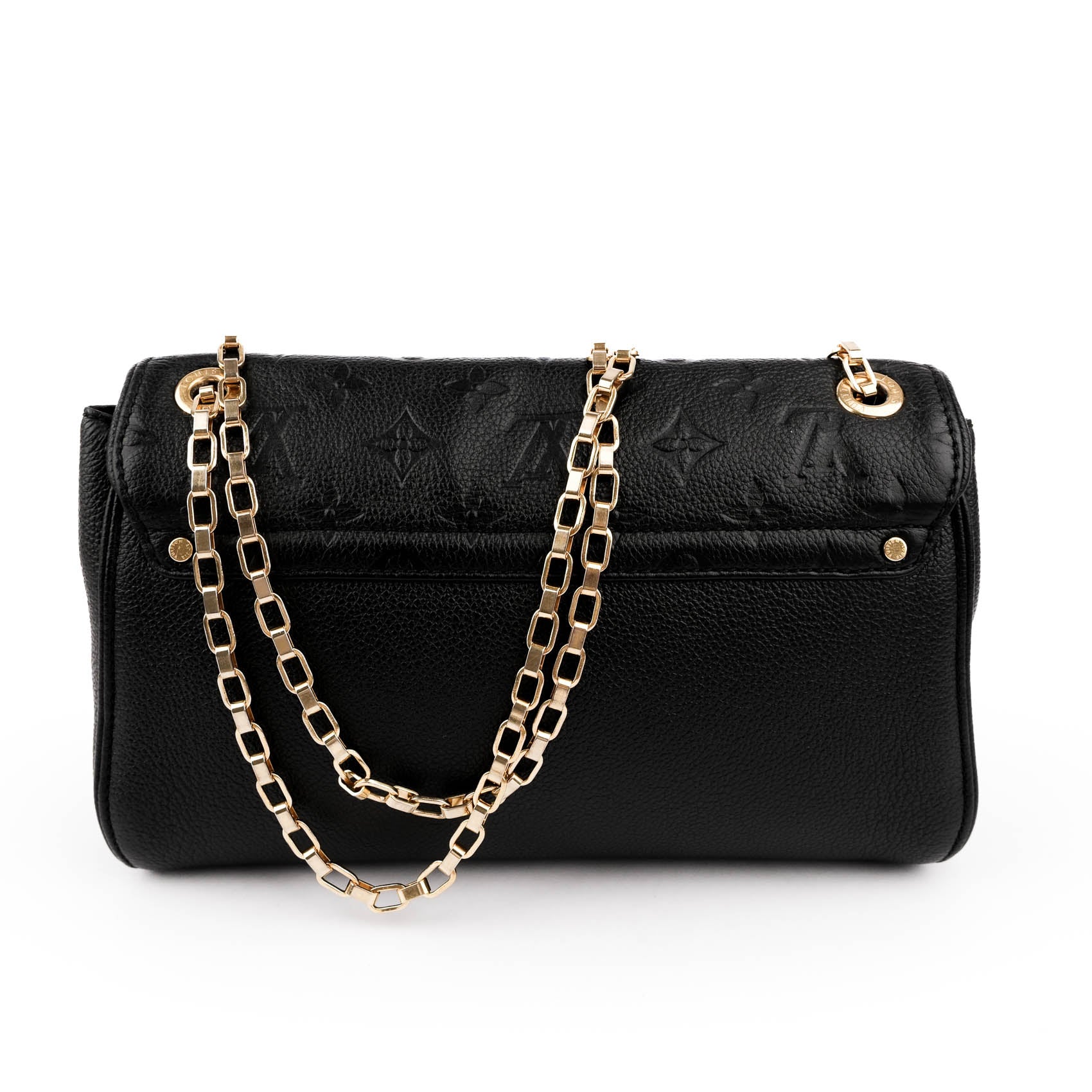 Louis Vuitton Saint Germain PM Monogram Empreinte Noir Black Leather Chain Shoulder Bag M48931