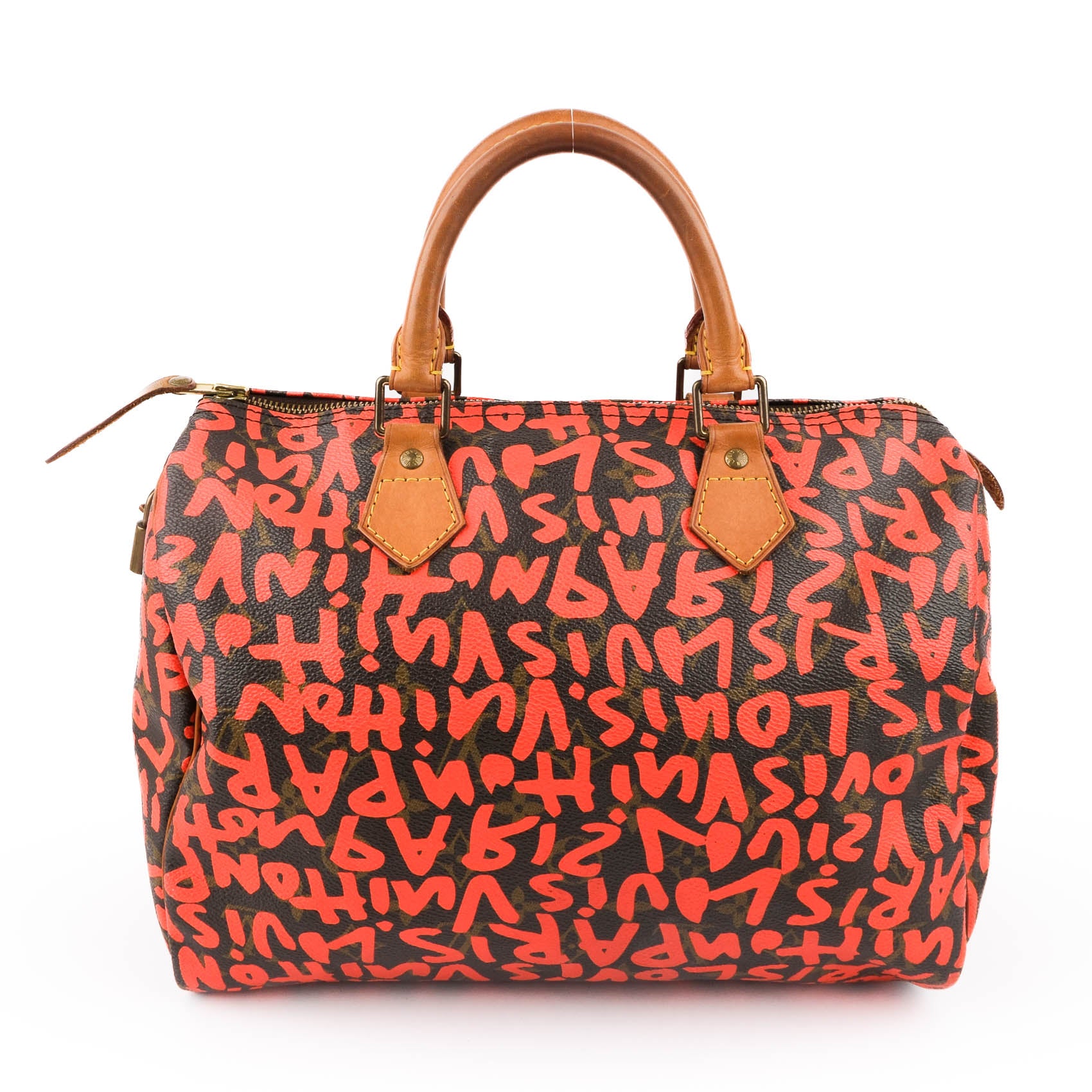 Louis Vuitton Monogram Graffiti Speedy 30 Orange M93705