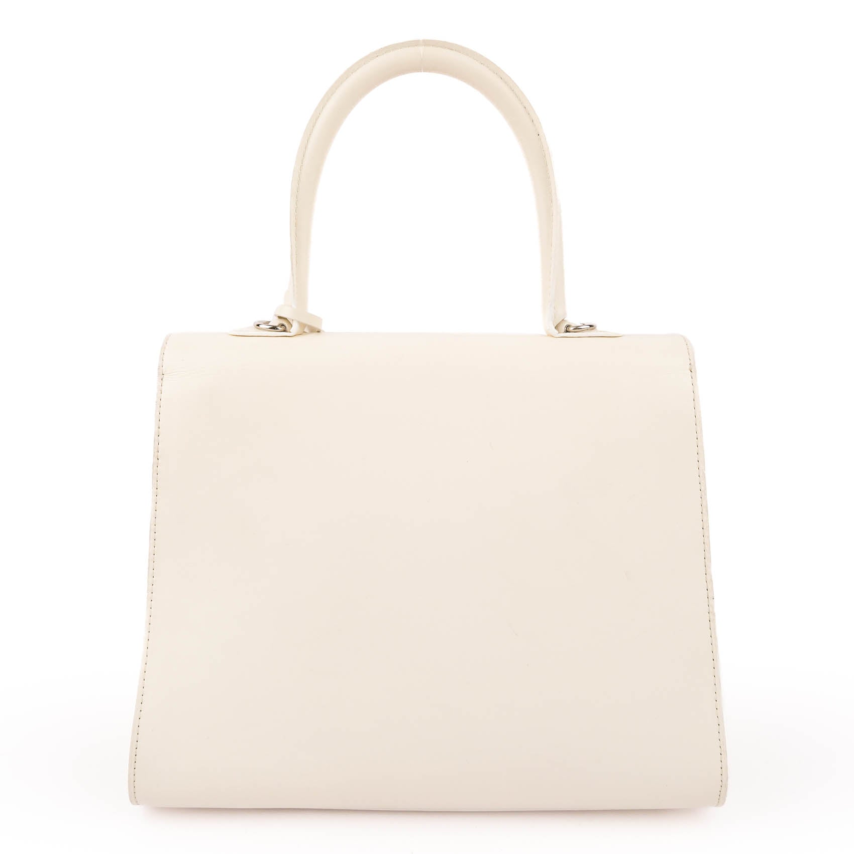 Delvaux Brillant MM (Medium) in White Leather