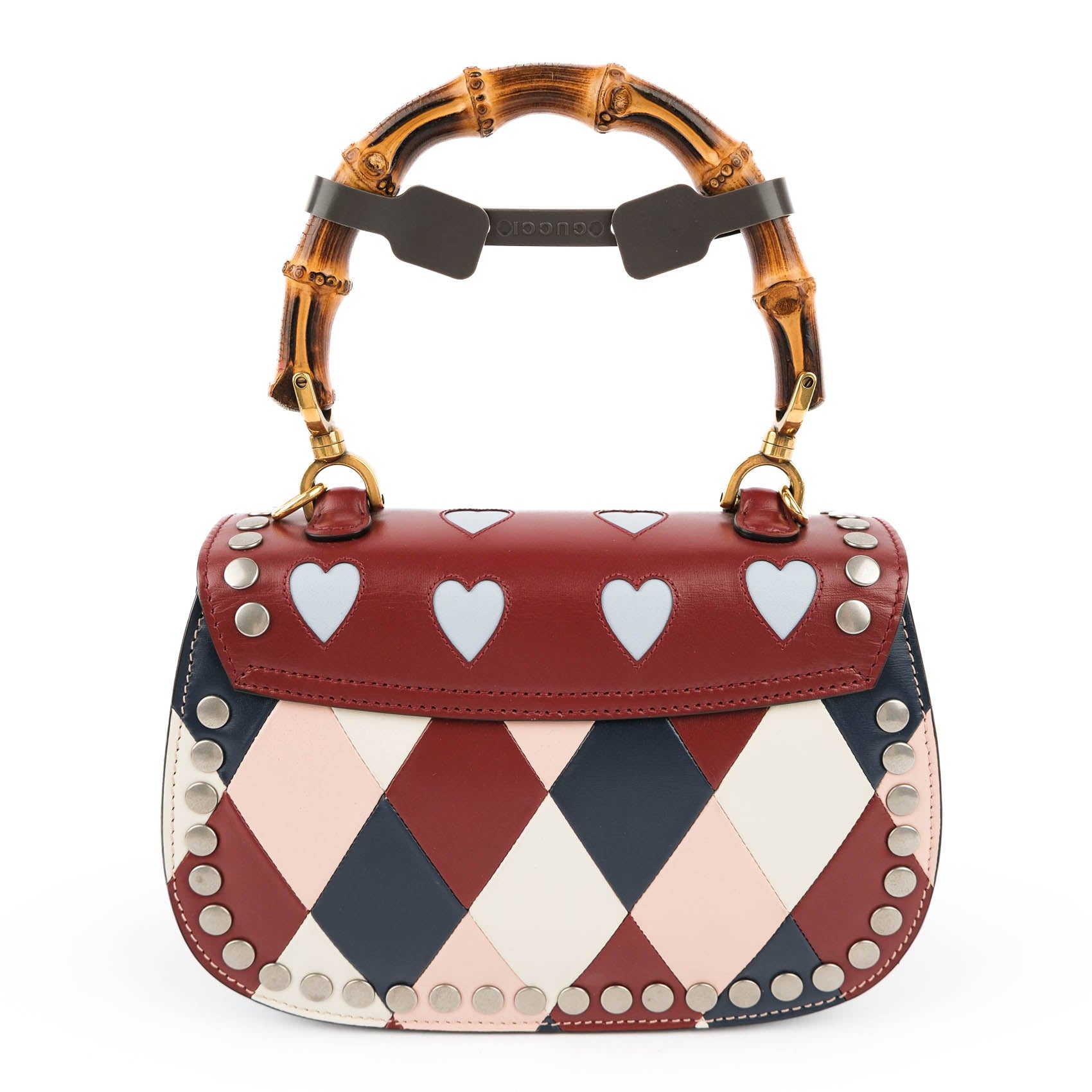 Gucci Bamboo 1947 Mini - Heart Patchwork & Studs Limited Edition