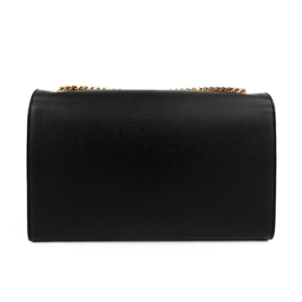 Saint Laurent Kate Medium - Star Monogram Black Grain de Poudre