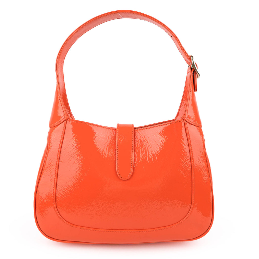 Gucci Jackie Small Shoulder Bag in Orange Patent Leather