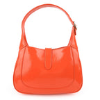 Gucci Jackie Small Shoulder Bag in Orange Patent Calfskin Leather