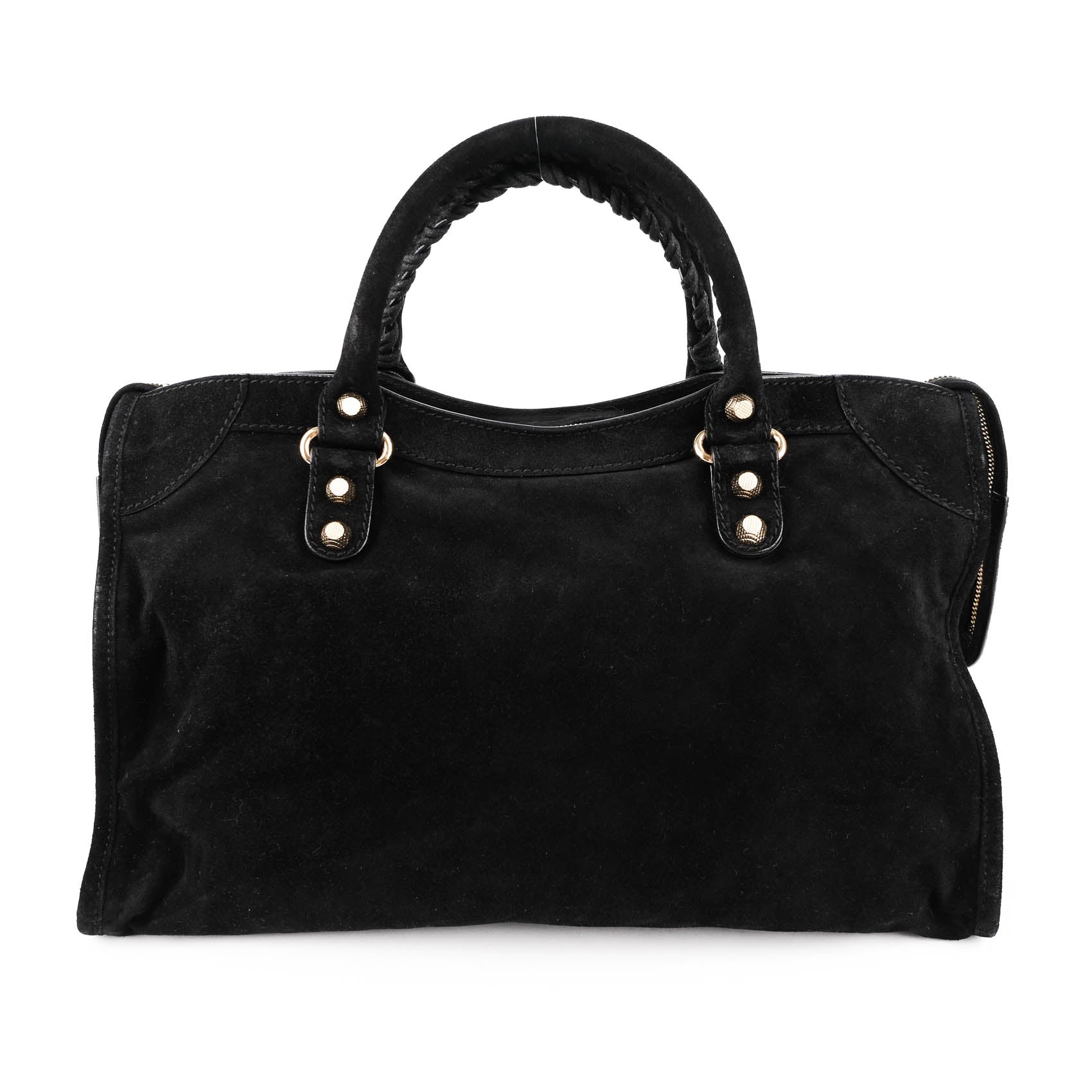 Balenciaga Giant 12 Gold City Black Suede 2-Way 281770 D94JG 1000