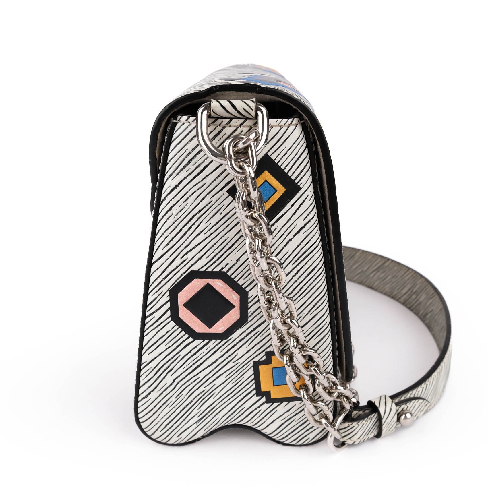Louis Vuitton Twist MM White Multicolor Epi Tribal Mask FW15 M50122