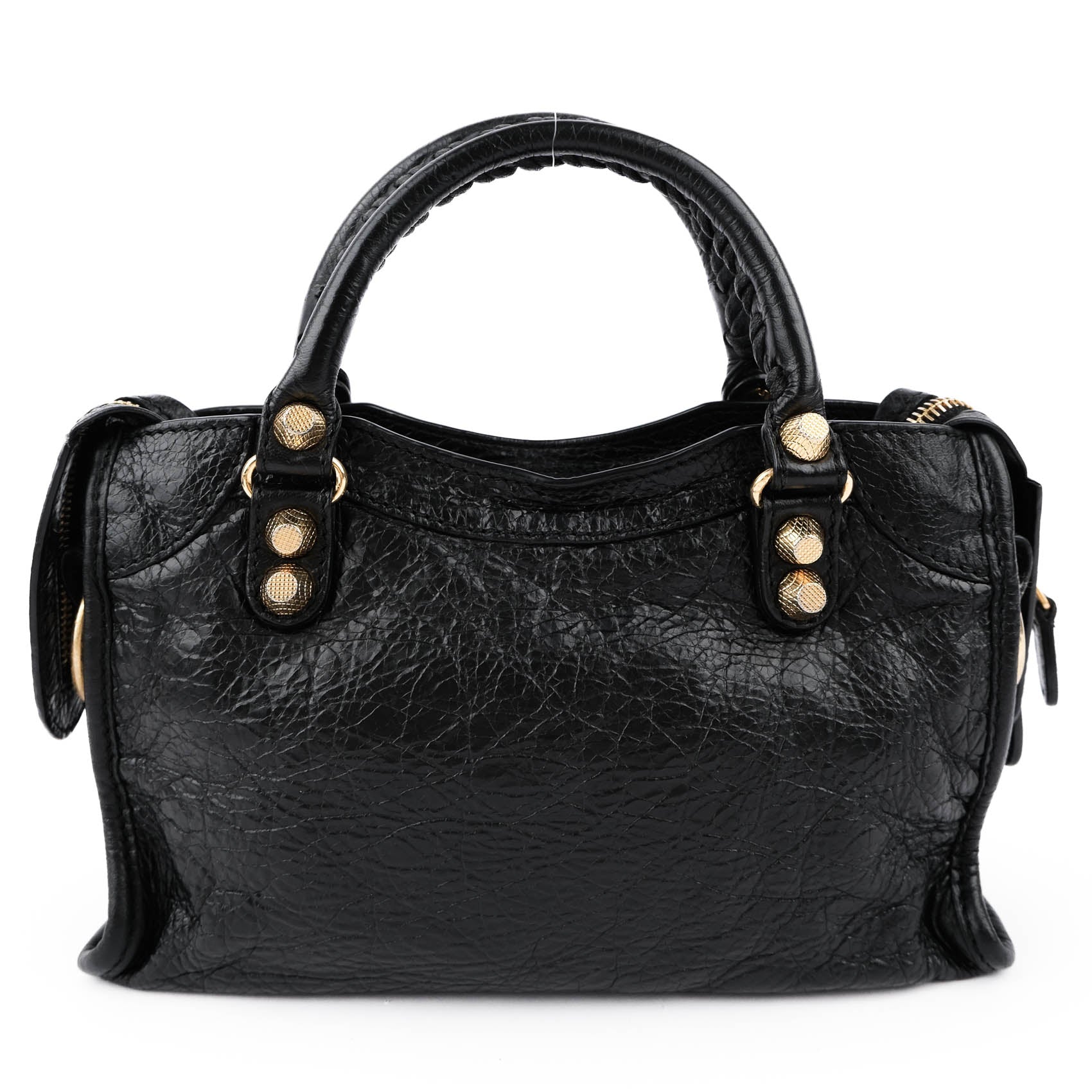 Balenciaga Classic City Mini with Giant 12 Gold Hardware (Black Lambskin)