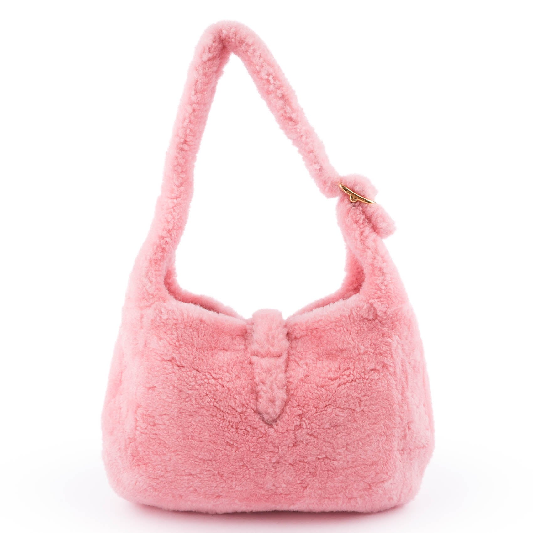Gucci Jackie 1961 shoulder bag in pink shearling