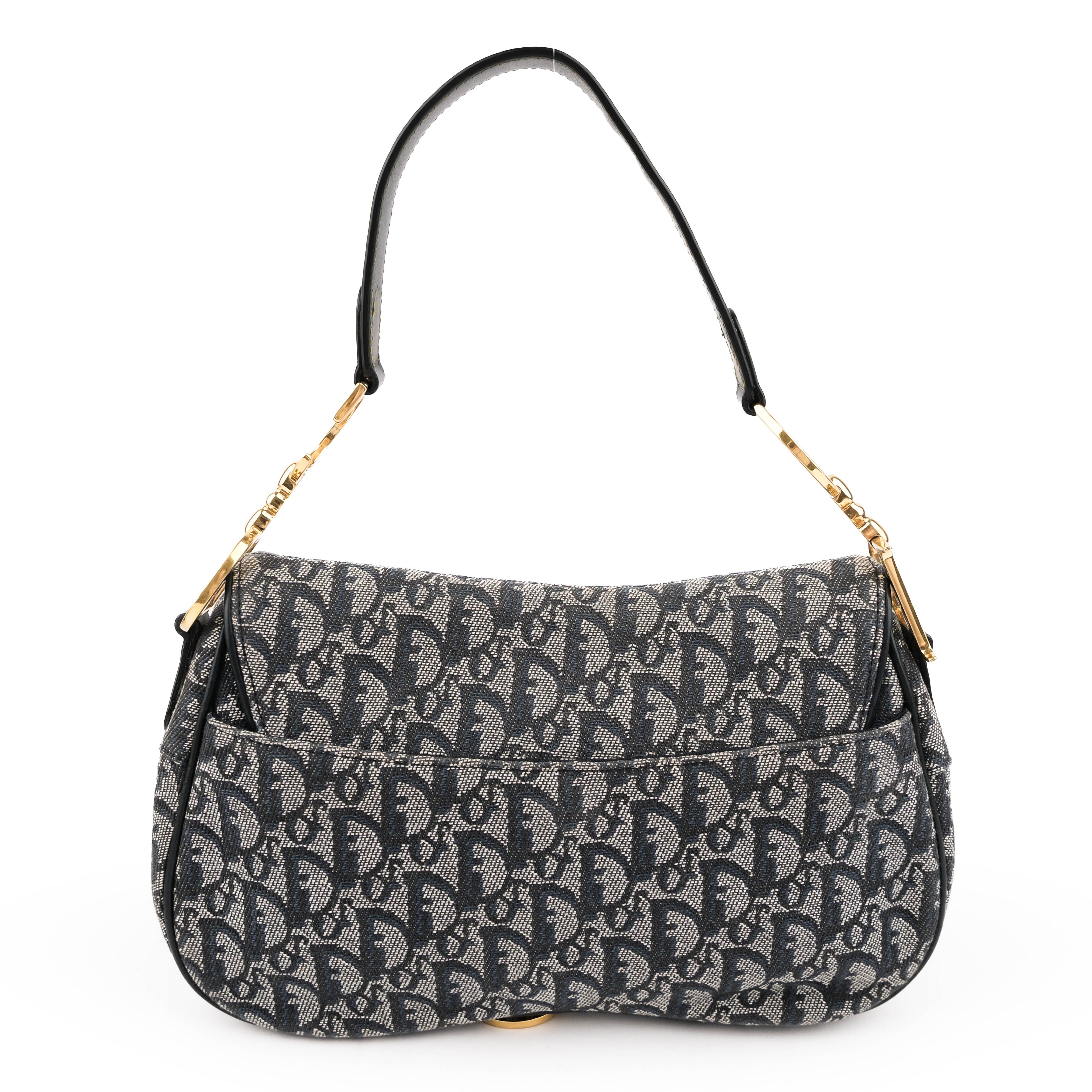 Christian Dior Vintage Diorissimo (Trotter) Double Saddle Bag (Blue/Navy)
