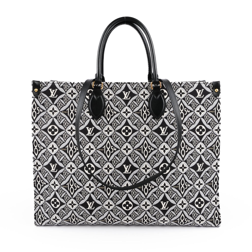 Louis Vuitton Onthego GM Since 1854 M57207 Black Jacquard Tote Bag NFC Verified