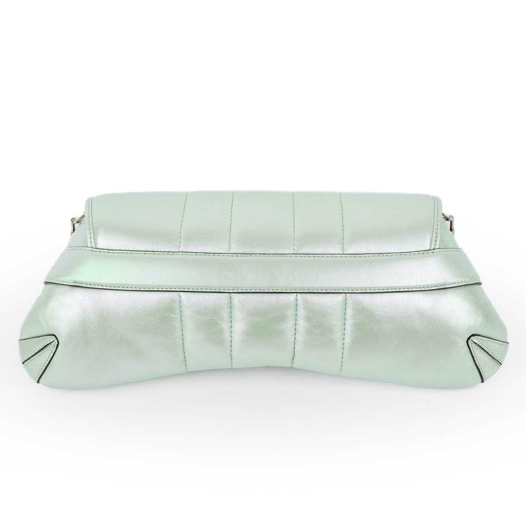 Gucci Horsebit 1955 Large Padded Chain Shoulder Bag - Metallic Mint Green