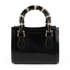 Gucci Diana Mini Bag – Black Patent Leather & Laquered Bamboo Handles