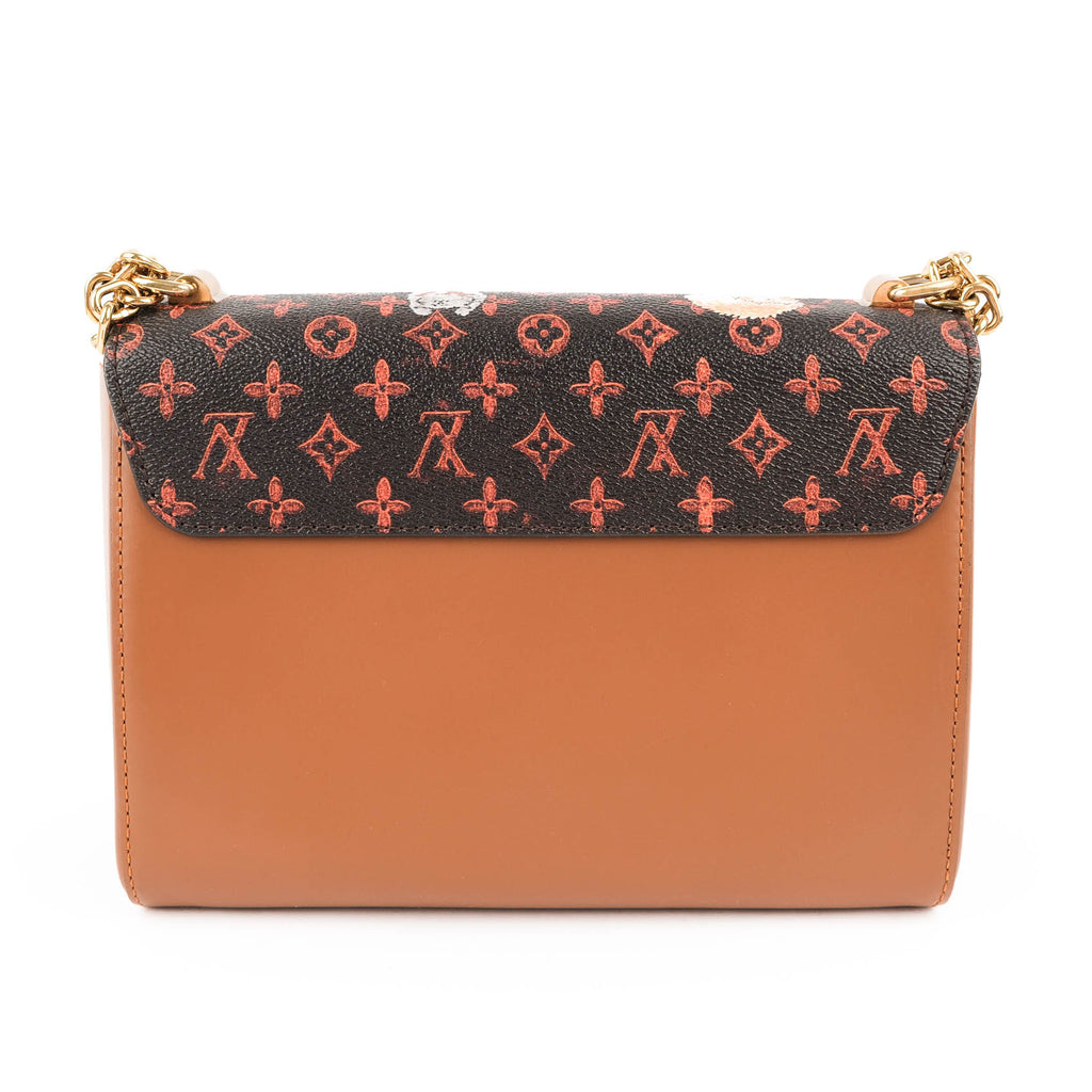 Louis Vuitton Catgram Twist MM Shoulder Bag Monogram Canvas Brown M44408