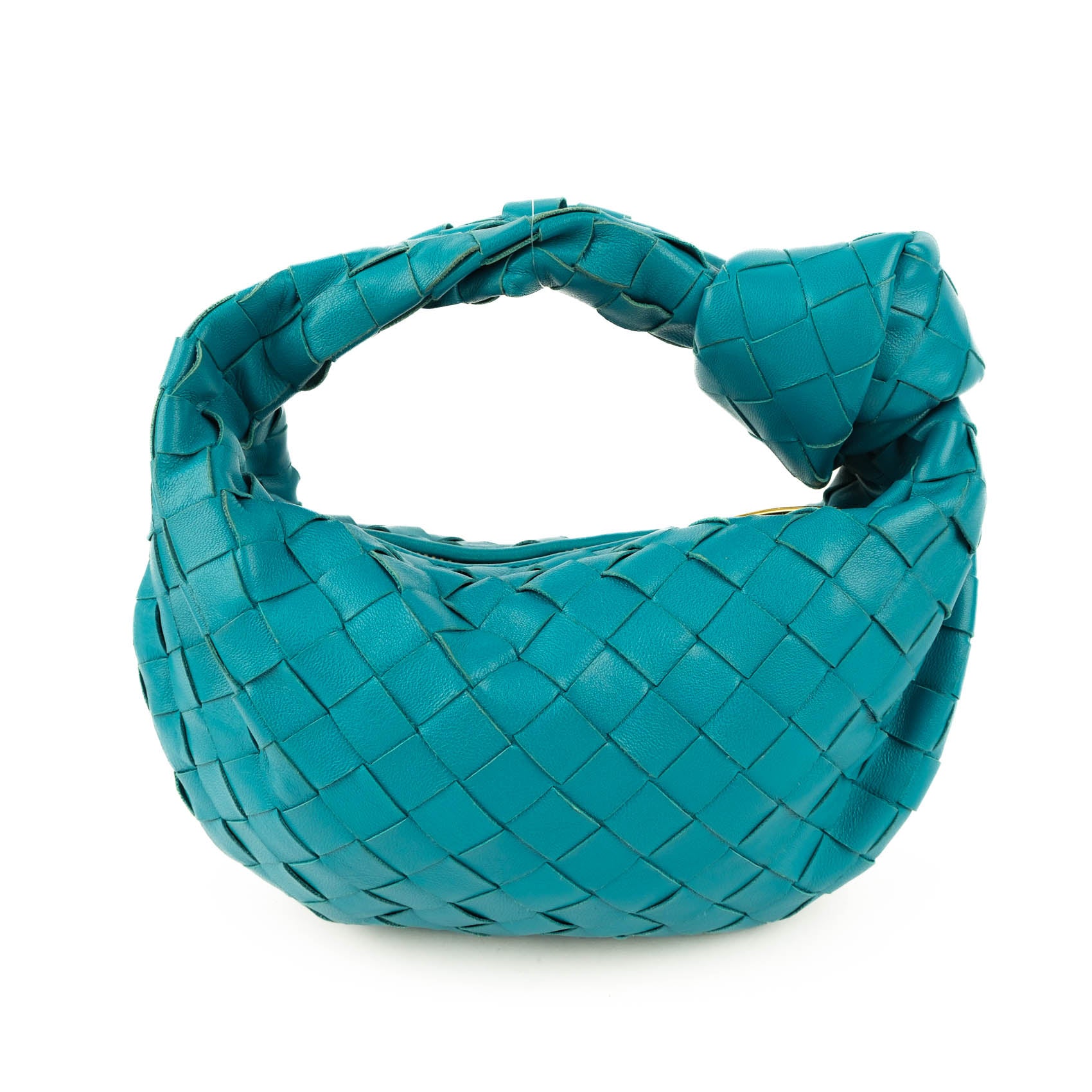 Bottega Veneta Mini Jodie Intrecciato Leather Handbag – Blue