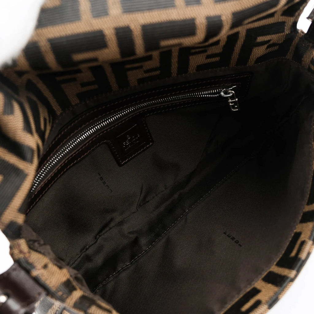 Fendi Baguette Zucca Canvas Brown Rank A