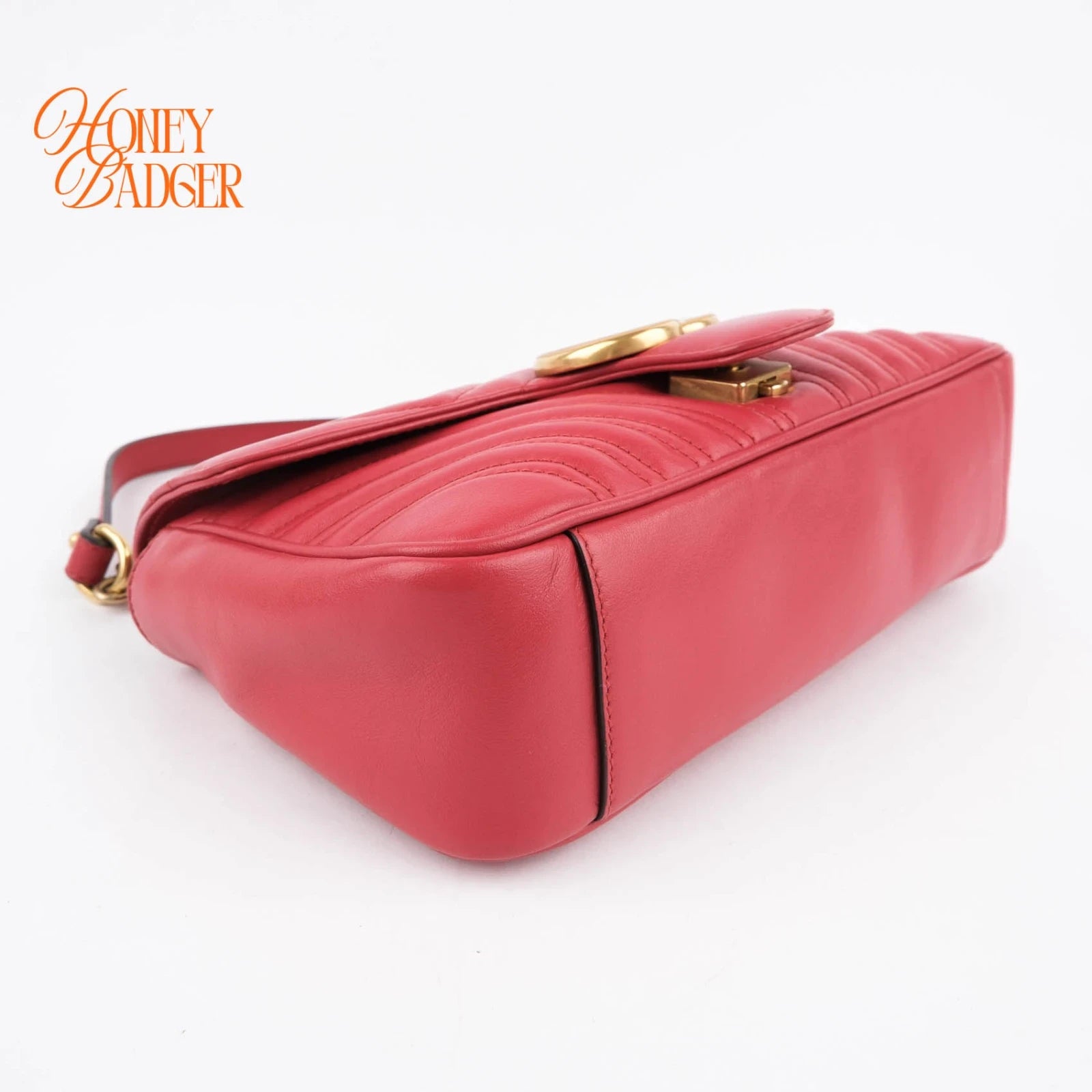 Gucci GG Marmont 26 in red leather, Grade A condition.