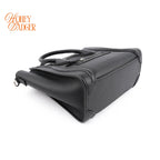 Celine Luggage Nano Leather Bag Black Rank A