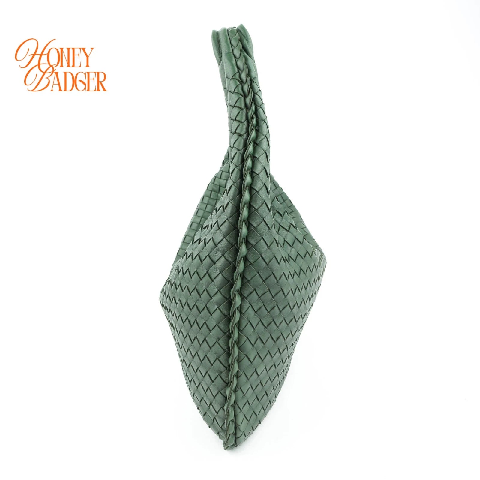 Bottega Veneta Veneta Hobo Intrecciato Leather Green Rank A