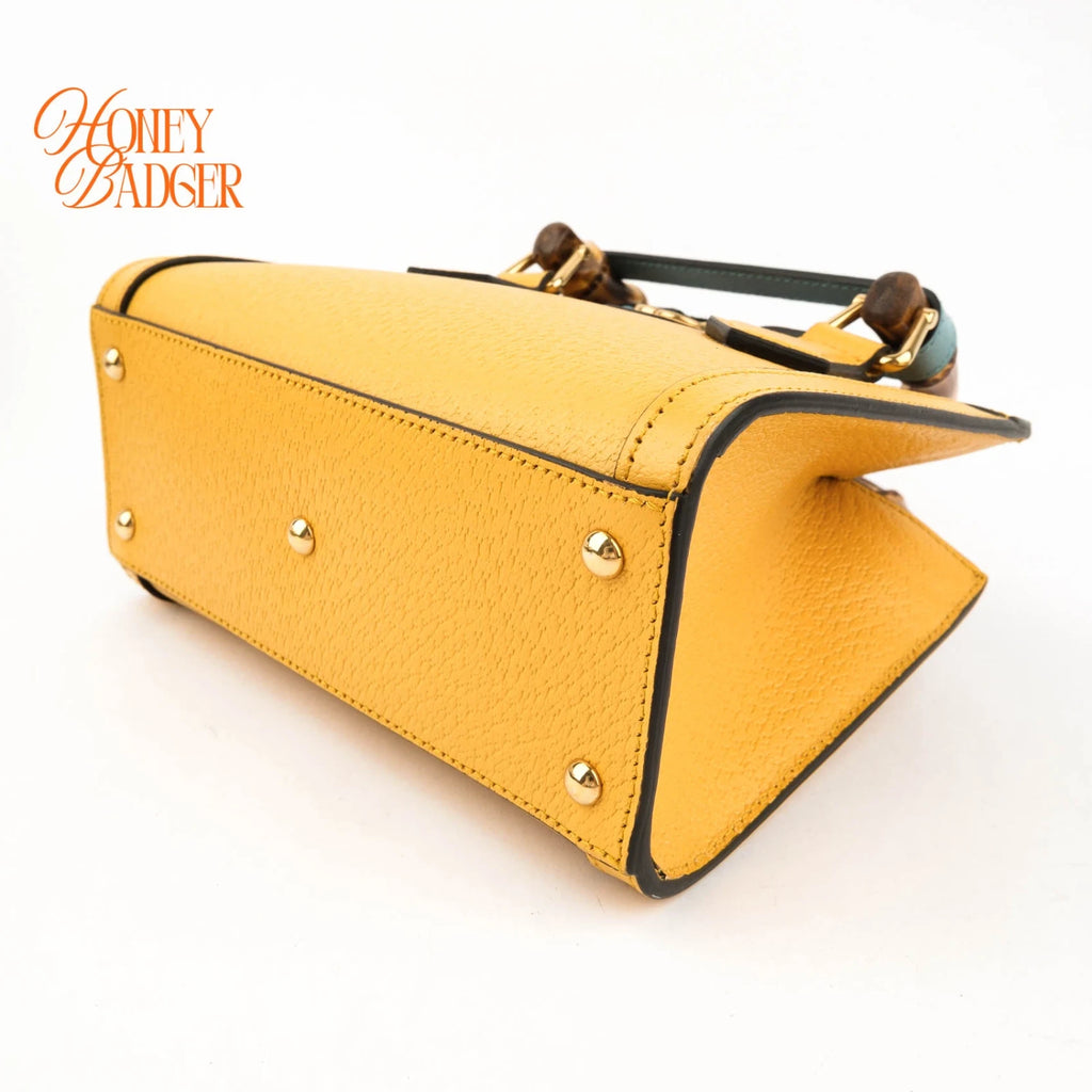Gucci Diana Mini Leather Yellow Rank S