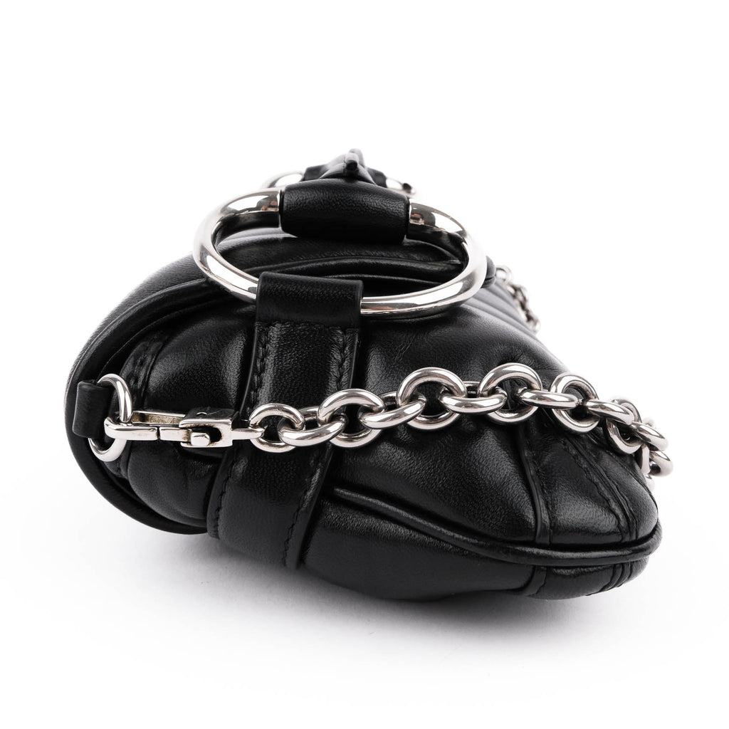 Gucci Small Horsebit Chain Shoulder Bag Black