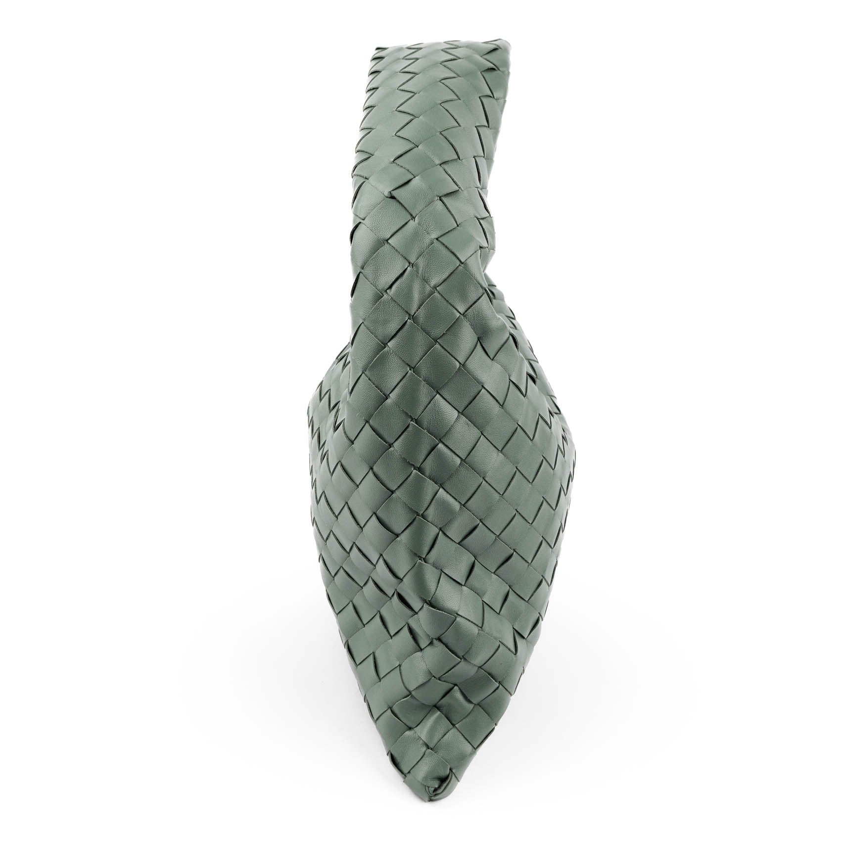 Bottega Veneta Small Hop Bag in Aloe Green Intrecciato Leather