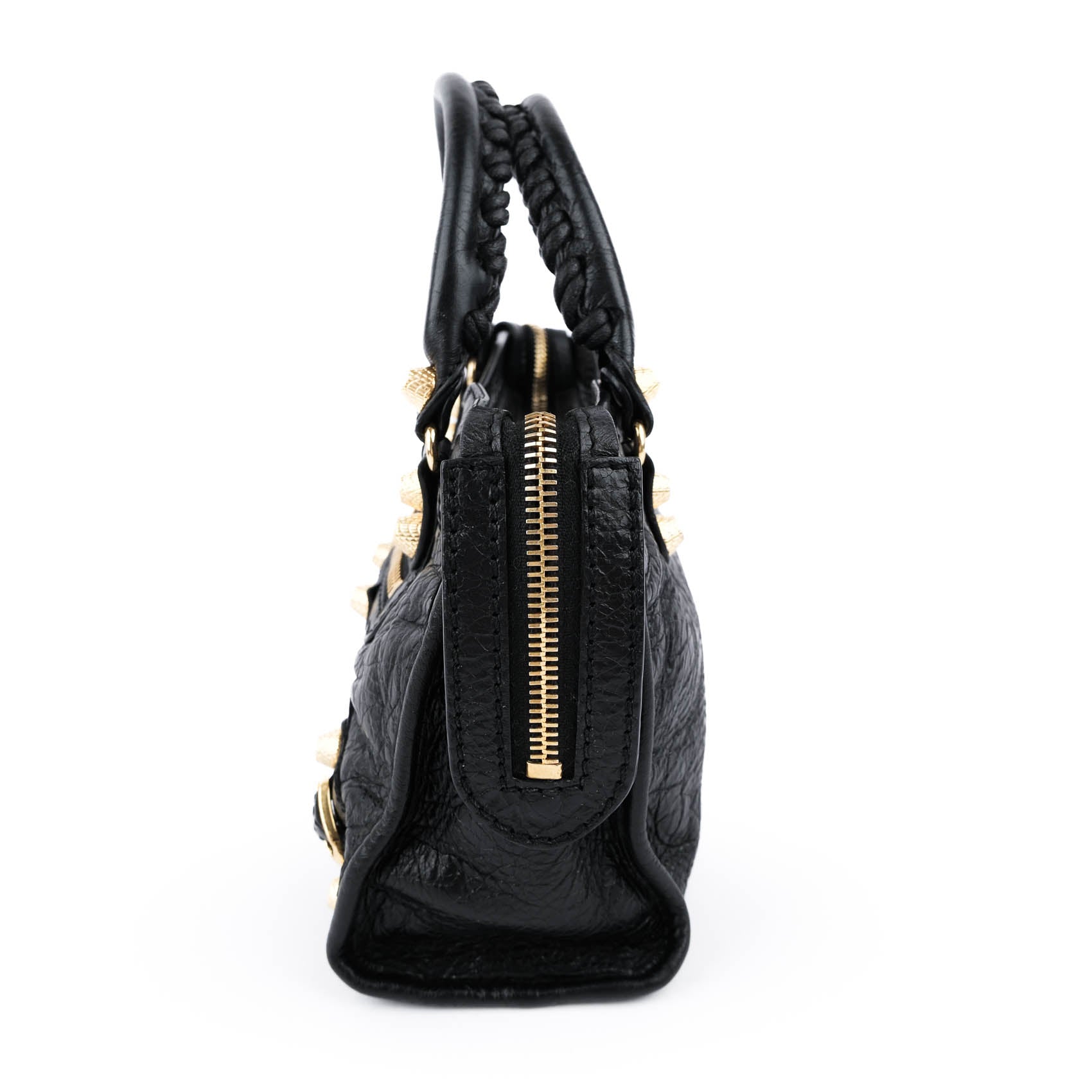 Balenciaga Classic City Mini with Giant 12 Gold Hardware (Black Lambskin)