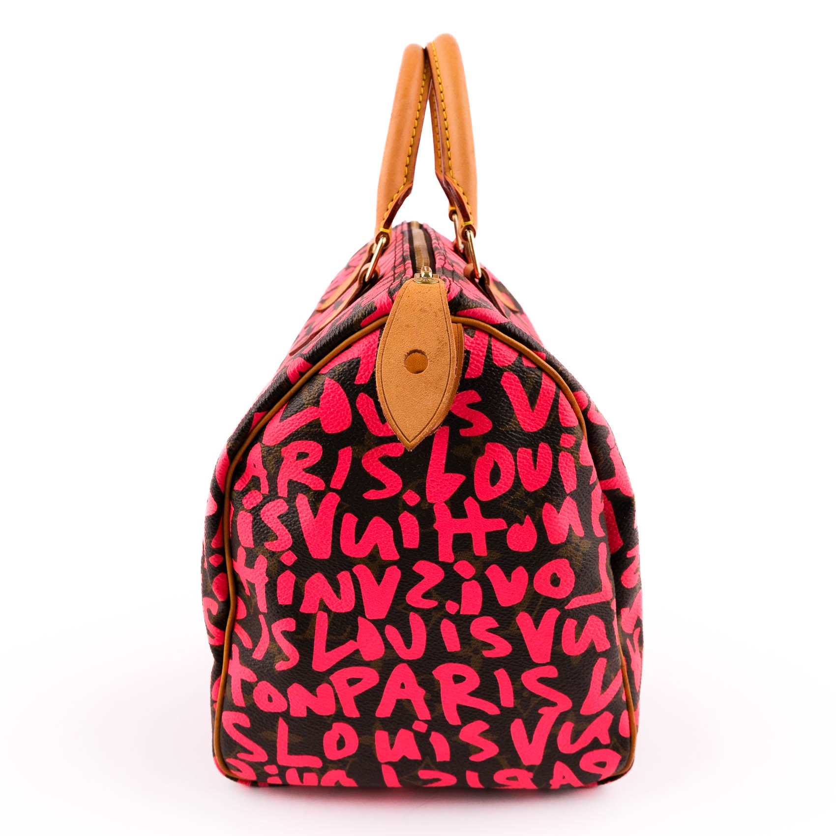Louis Vuitton Limited Edition 2009 Stephen Sprouse Monogram Graffiti Speedy 30 - Fuchsia