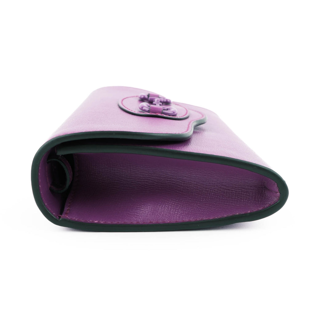 Gucci Horsebit 1955 Mini Shoulder Bag in Purple Leather