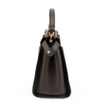 Fendi Peekaboo Mini 2way Handbag Smooth Leather Dark Brown Gold Hardware 8BN244