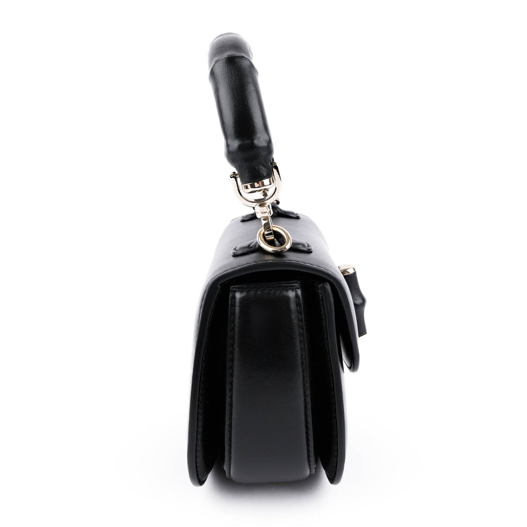 Gucci Bamboo 1947 Mini Top Handle Black Bag