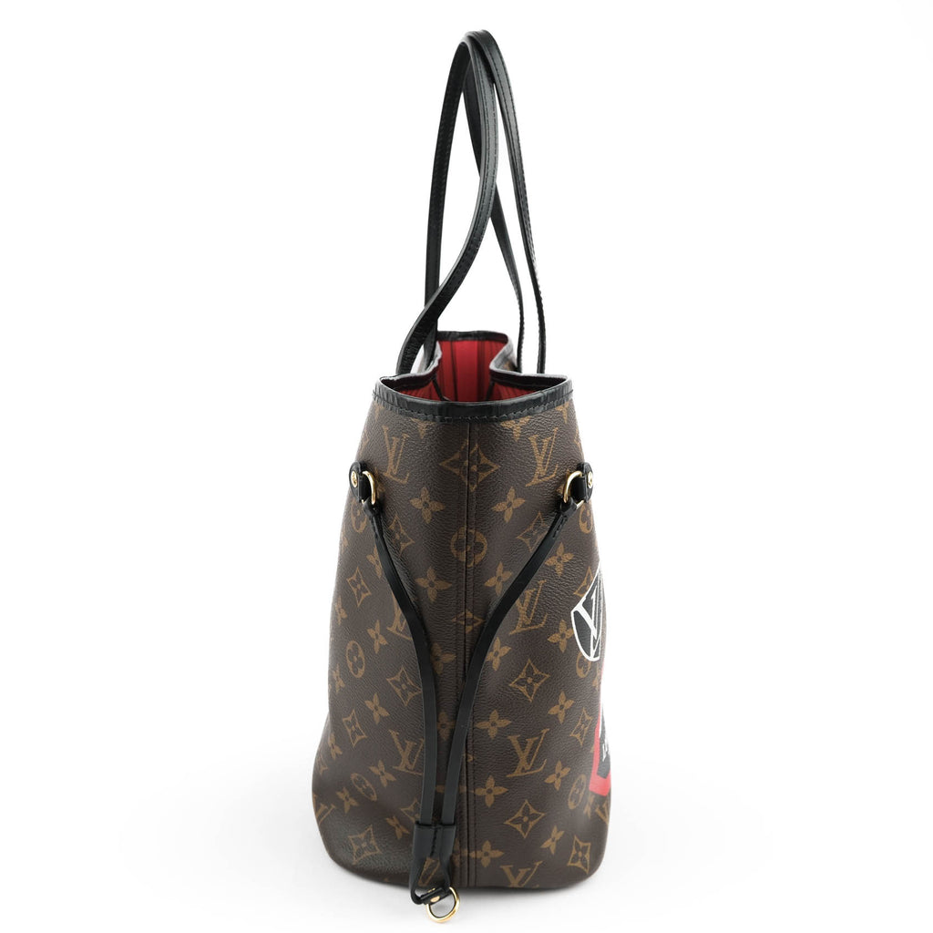 Louis Vuitton Monogram World Tour Neverfull MM - Paris Edition (Black Trim)