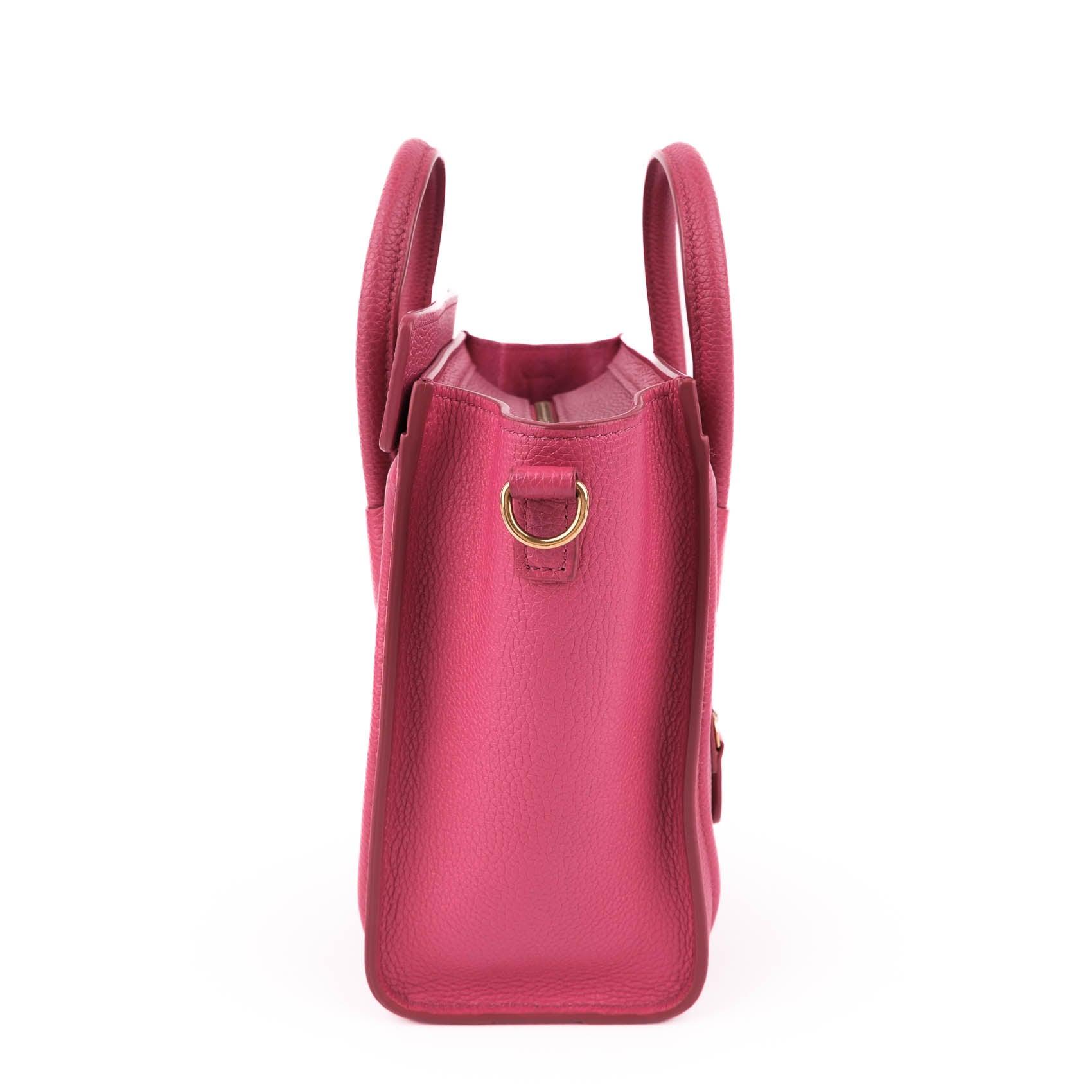 CELINE Nano Luggage Bag in Drummed Calfskin - Pink (2019)