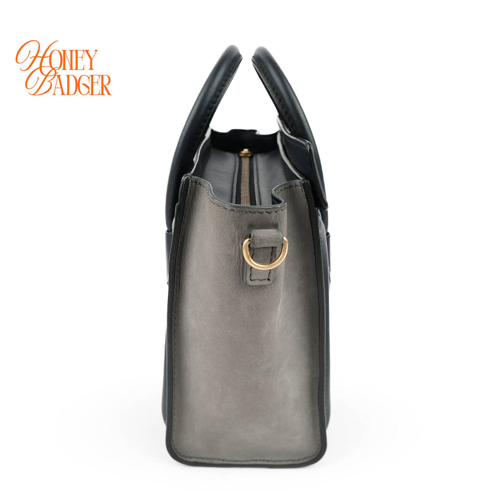 Celine Tricolor Leather & Suede Luggage Nano Shopper