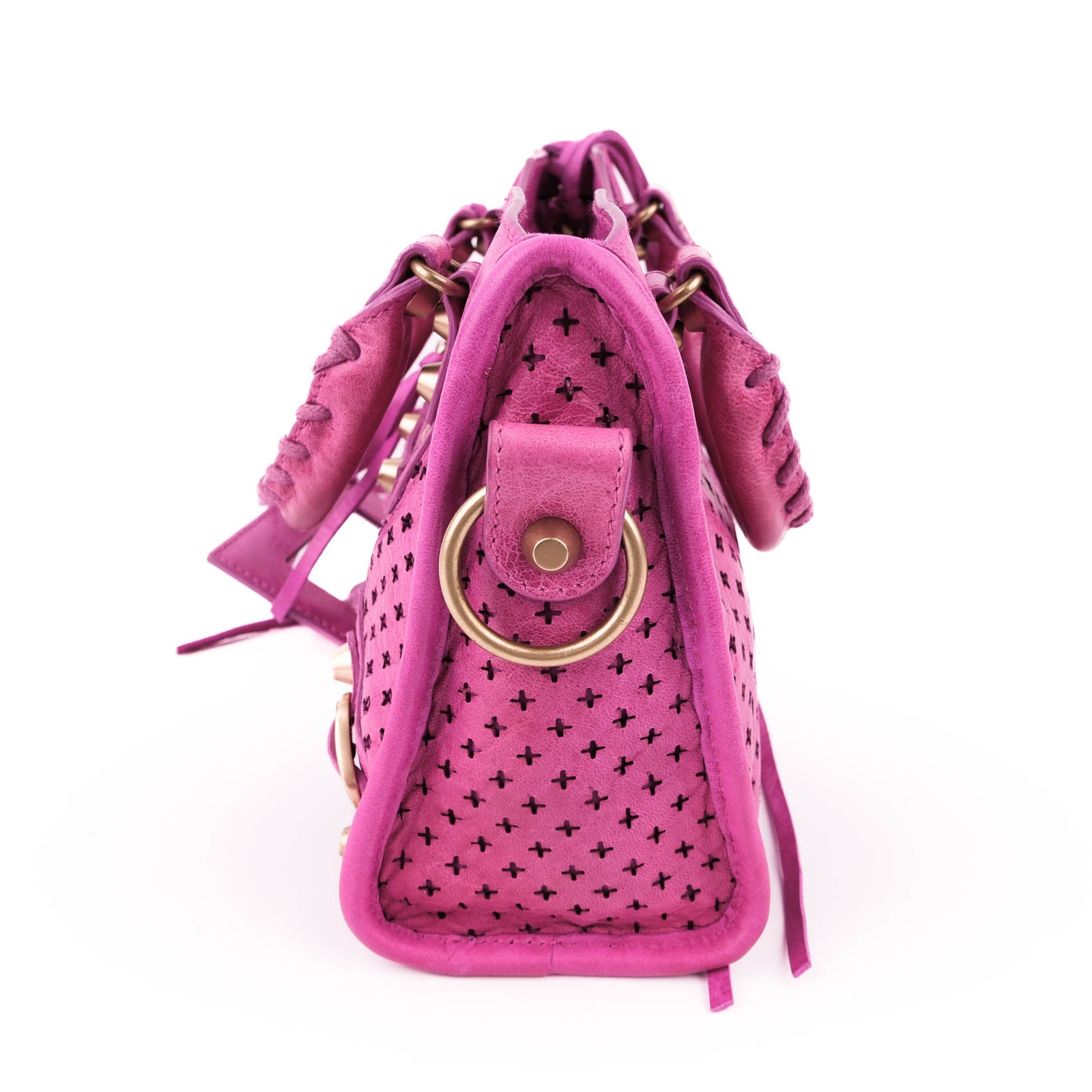 Balenciaga Classic City Mini Pink Leather 2Way Shoulder Handbag