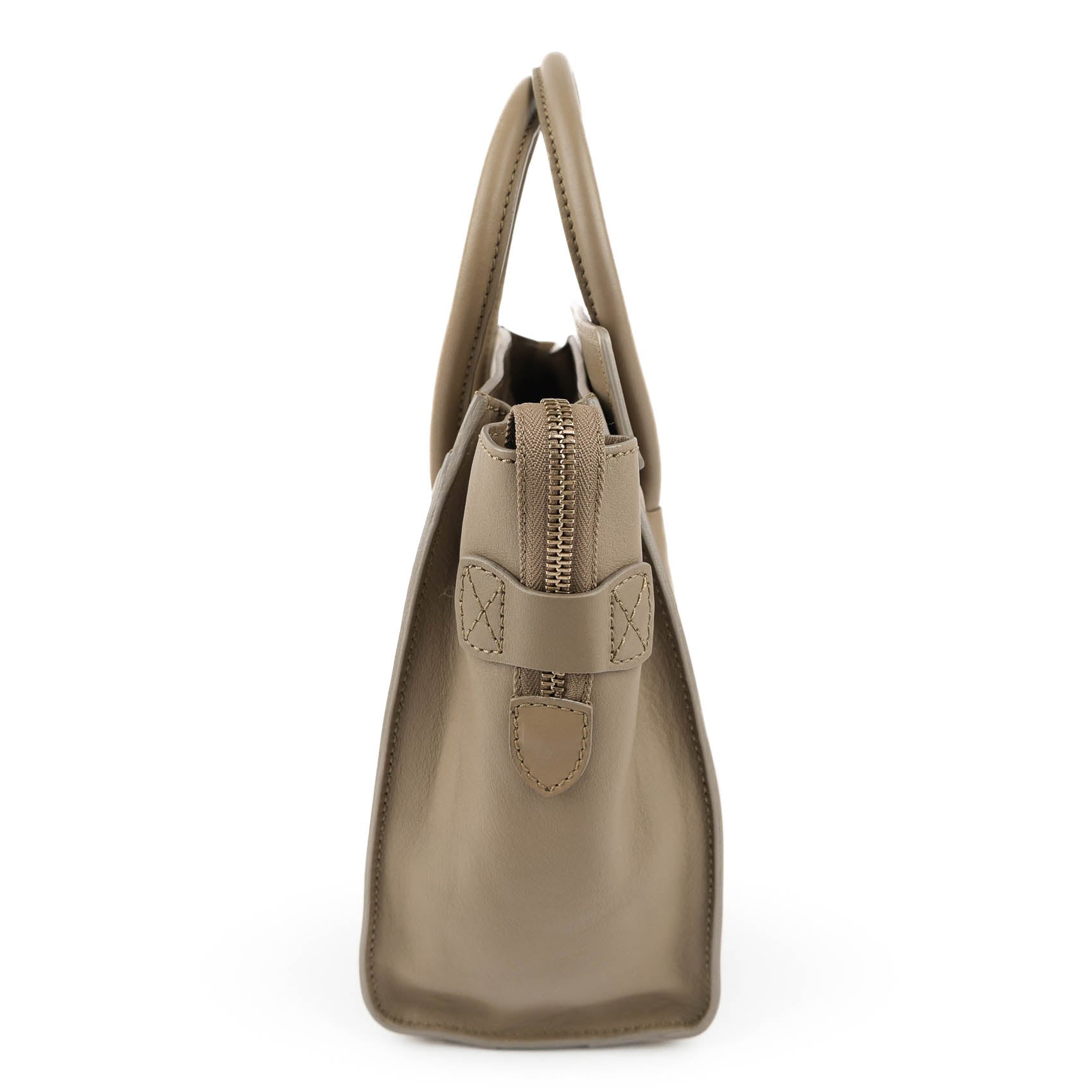 Celine Medium Luggage Tote - Taupe Smooth Leather Gold Hardware