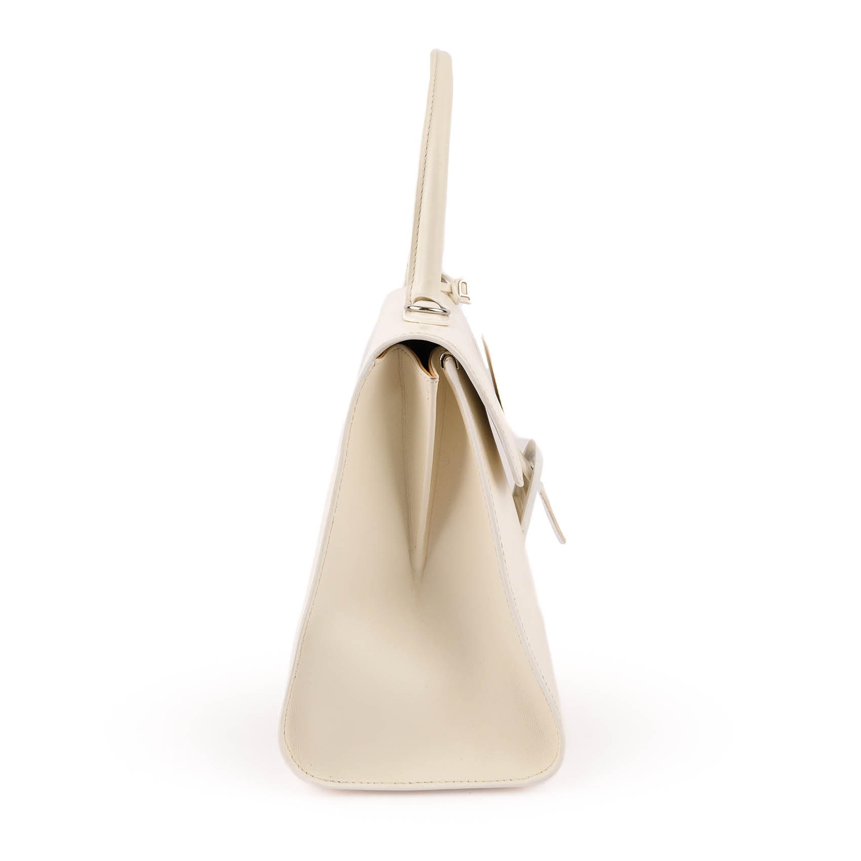 Delvaux Brillant MM (Medium) in White Leather