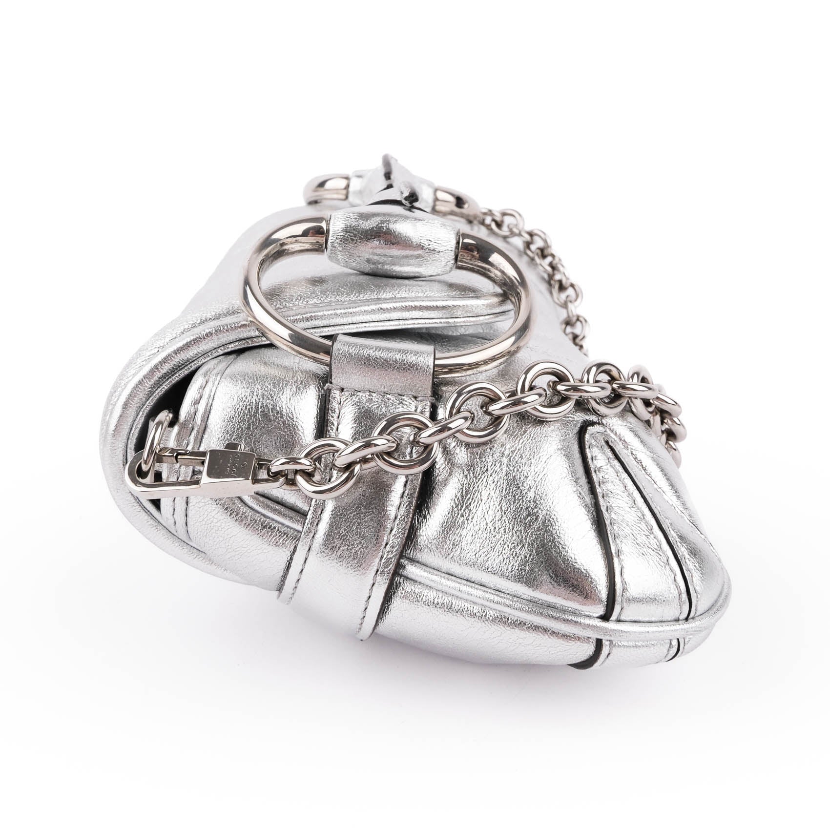 Gucci Horsebit 1955 Chain Small Shoulder Bag - Silver Metallic