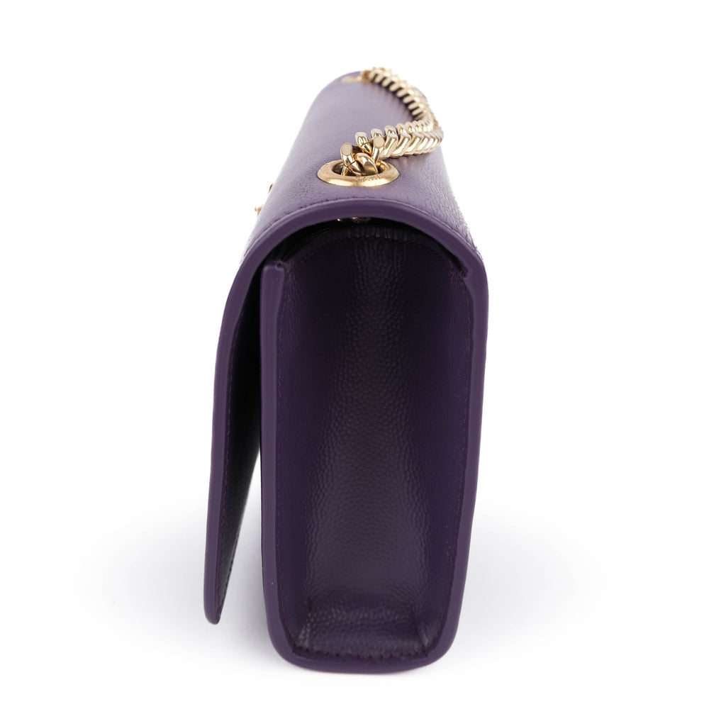 Saint Laurent Small Kate Purple Grained Leather