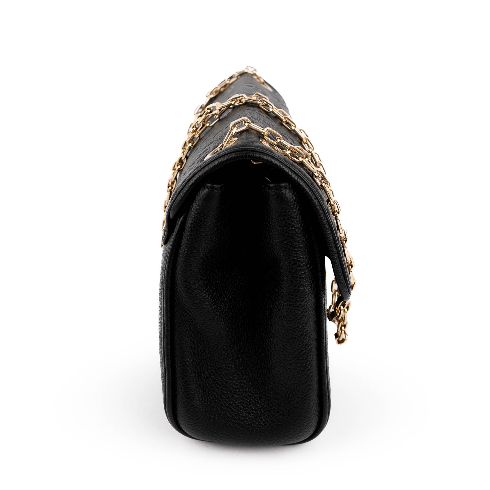 Louis Vuitton Saint Germain PM Monogram Empreinte Noir Black Leather Chain Shoulder Bag M48931