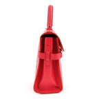 Delvaux Tempete MM Leather 2WAY Handbag Red