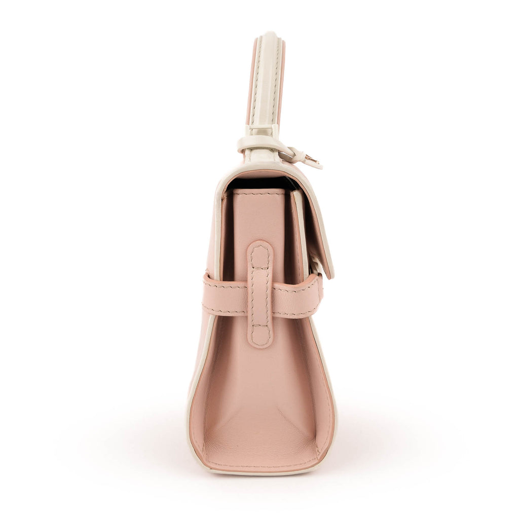 Delvaux Tempête Mini Calfskin Leather 2-Way Handbag (Light Pink / Bicolor)