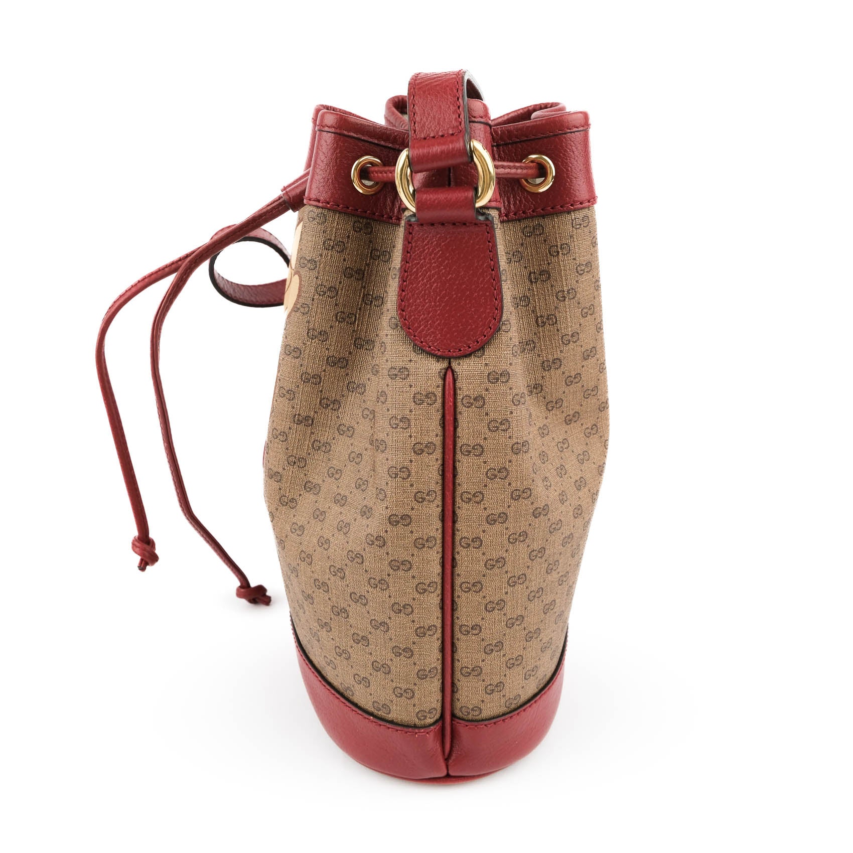 Gucci x Doraemon Limited Edition Mini Bucket Bag GG Supreme Canvas Red 647801