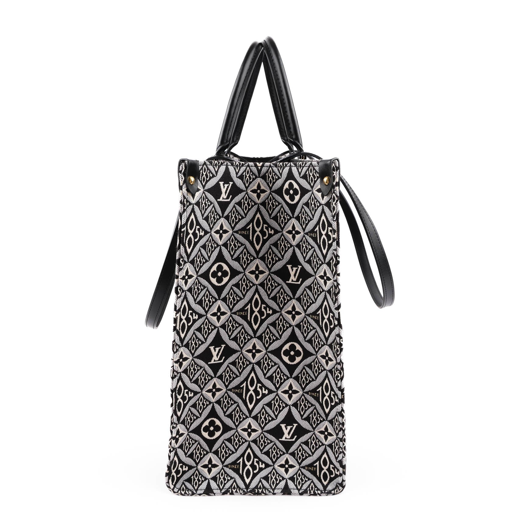 Louis Vuitton Onthego GM Since 1854 M57207 Black Jacquard Tote Bag NFC Verified