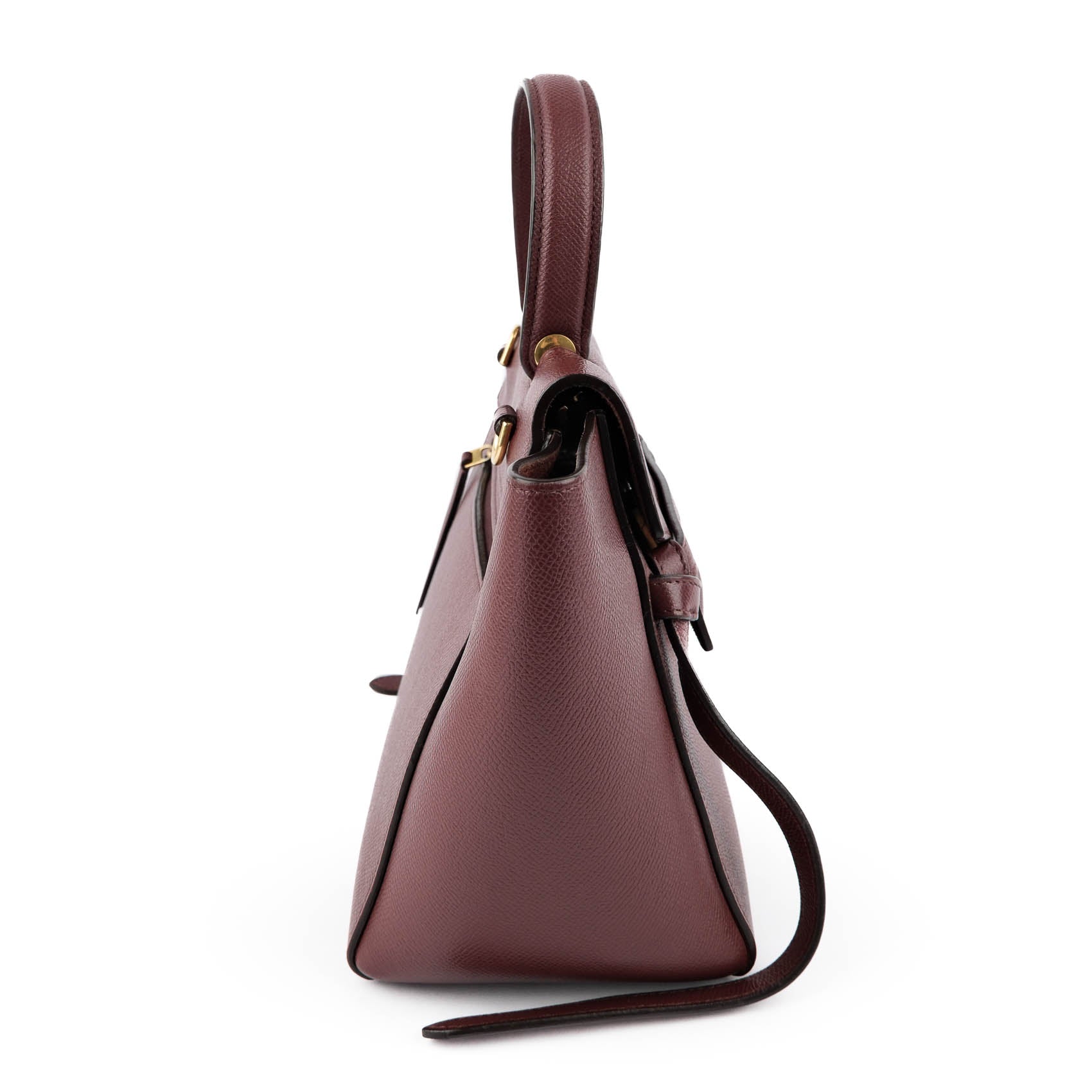 CELINE Micro Belt Bag in Grained Calfskin Burgundy