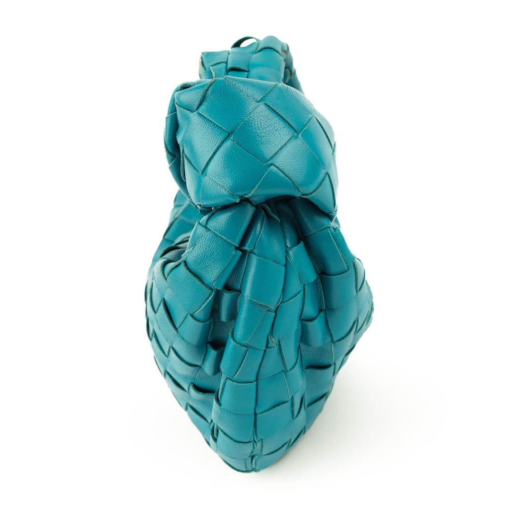 Bottega Veneta Mini Jodie Intrecciato Leather Handbag – Blue