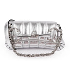Gucci Horsebit 1955 Small Leather Silver Rank S