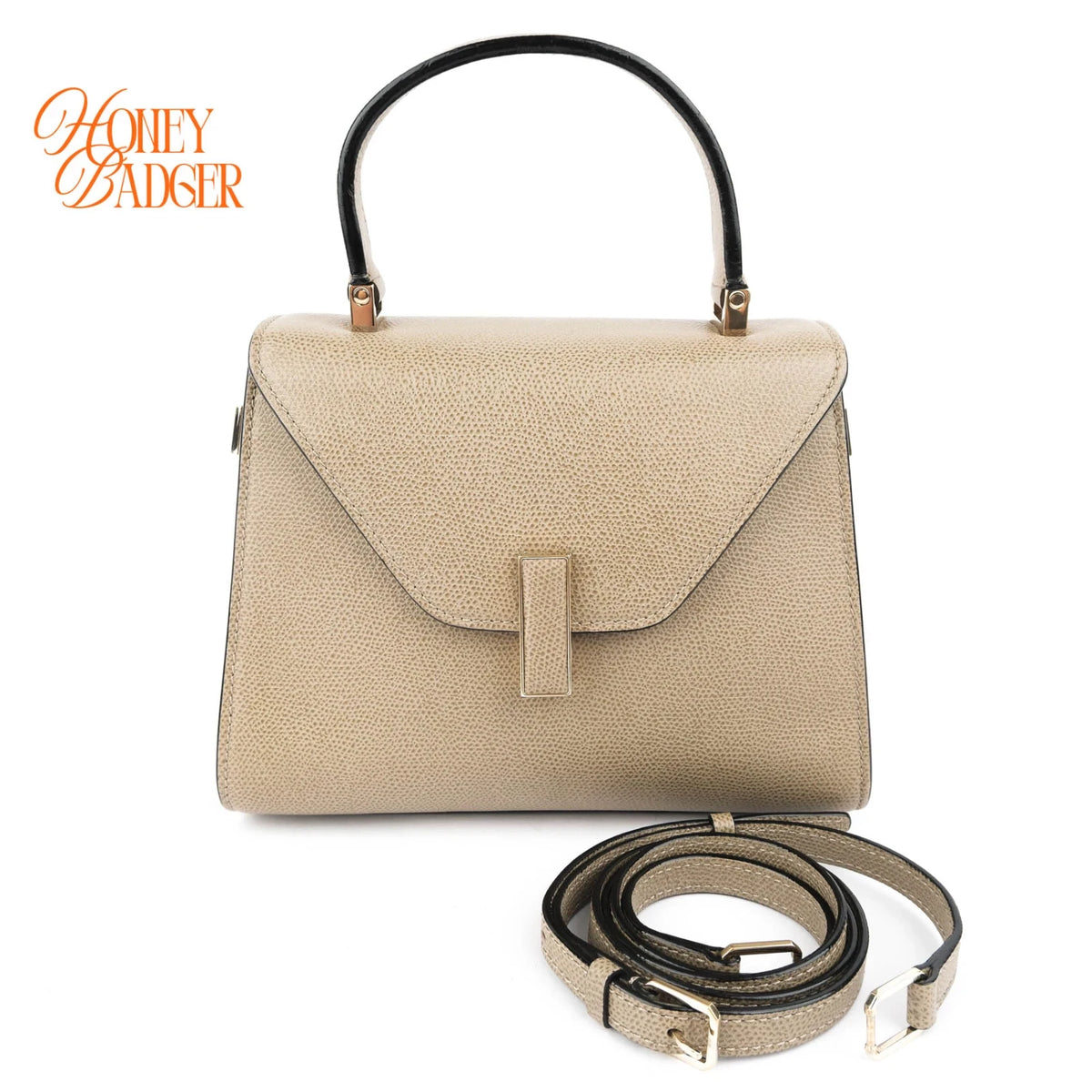Valextra Iside Mini Millepunte Calfskin Beige Cachemire Gold Hardware Rank A