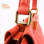 Fendi Peekaboo Mini Smooth Leather Orange Rank A
